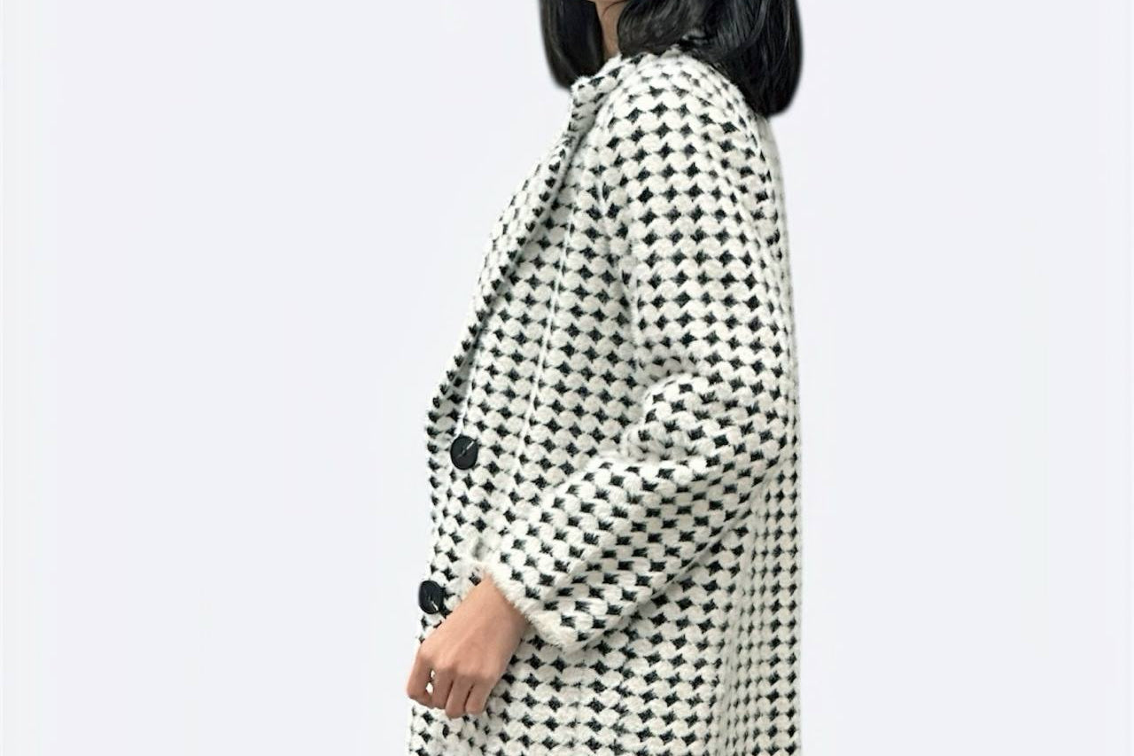 Diamond W&B Wool Coat