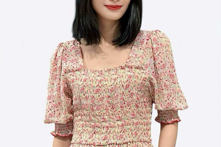 Royal Pink Rose Dress