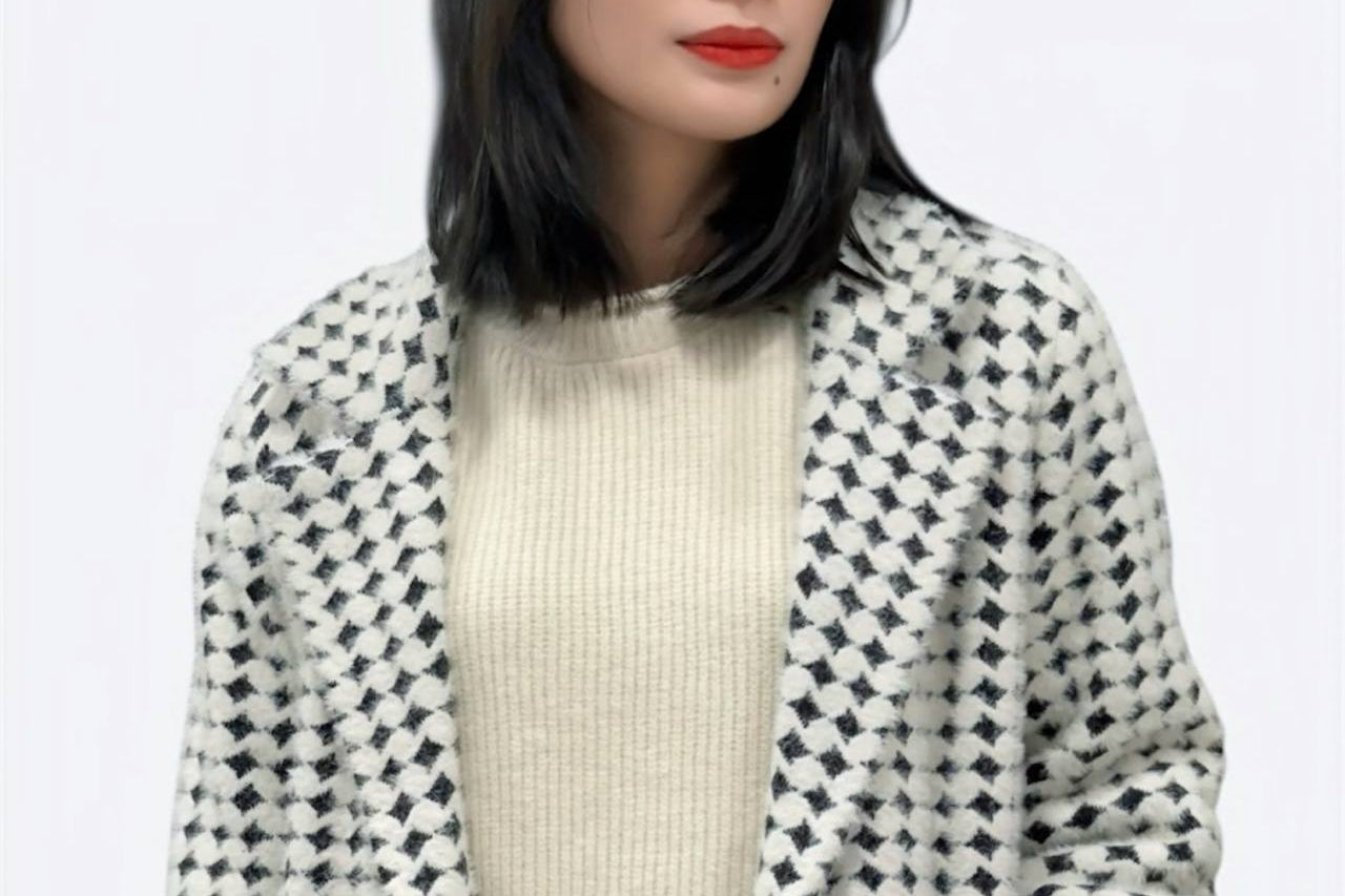 Diamond W&B Wool Coat