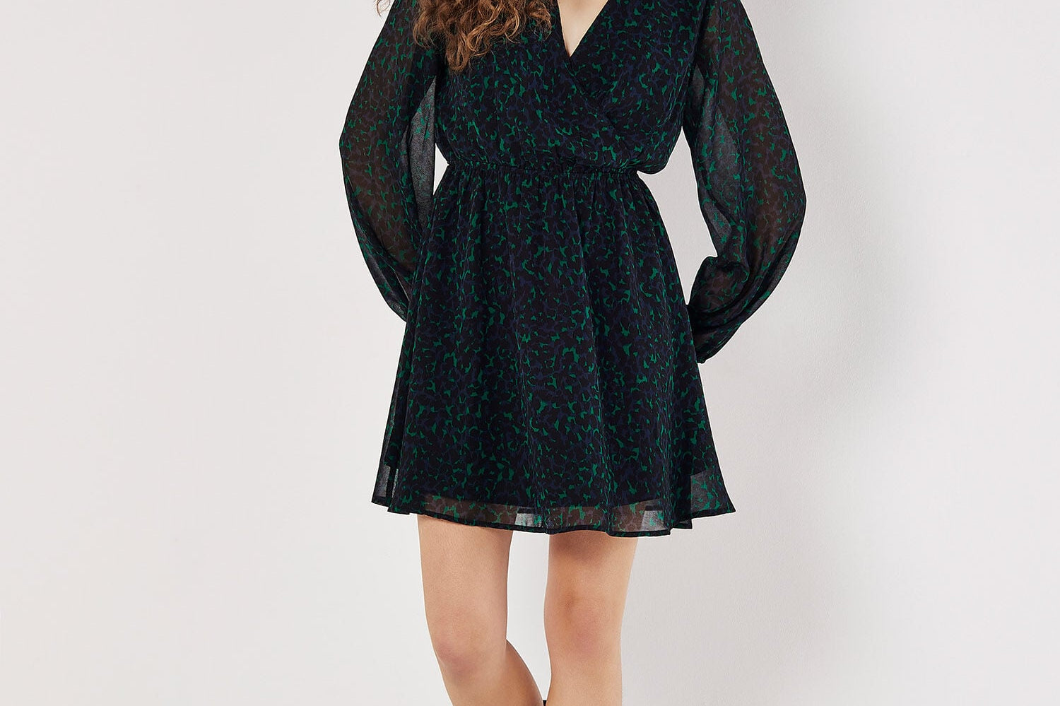 Lin Wrap Mini Dress
