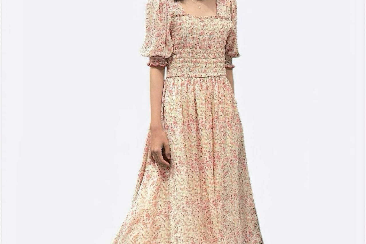 Royal Pink Rose Dress