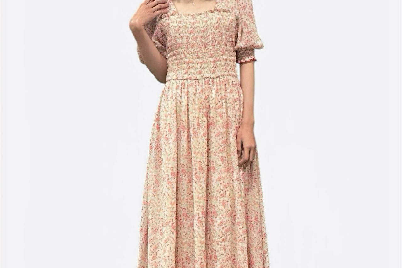 Royal Pink Rose Dress